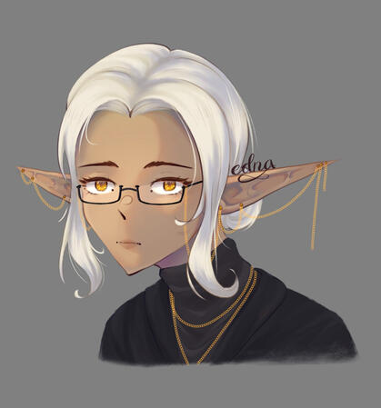 "Edith" (Digital art, Procreate)